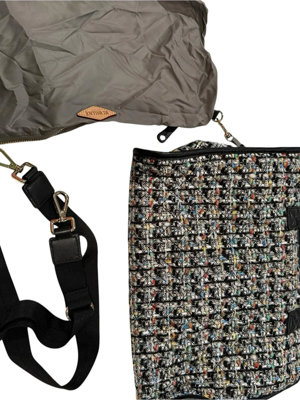 MZ Wallace Medium Bouclé Box Tote Multicolor Tweed Crossbody